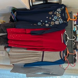 4 Lands’ End girls size 7-8 dresses